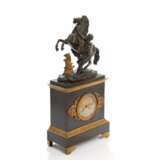 Mantel Clock Marly Horses Bronze Empire Early 19th century - photo 2
