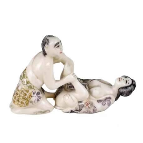 Erotic couple. Hand Painted Early 20th century - photo 1