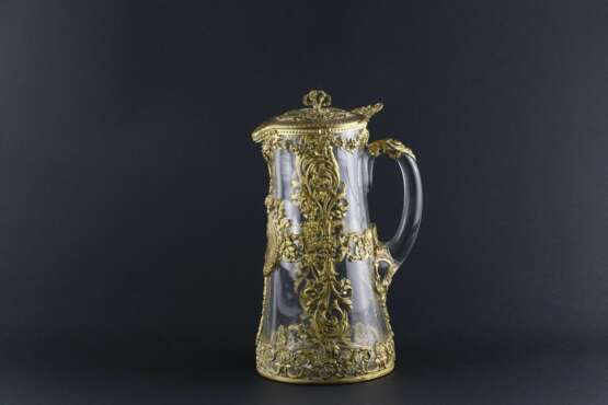Water jug Gold plated brass 19th century - Foto 1
