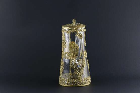 Water jug Gold plated brass 19th century - Foto 3