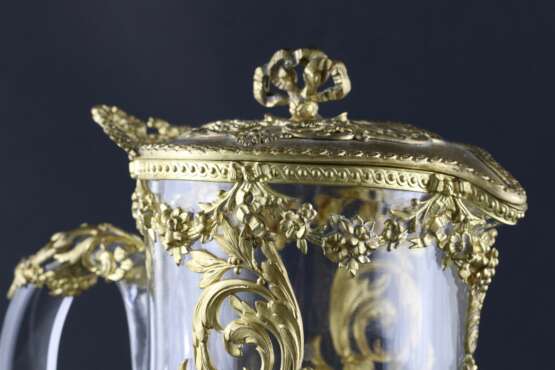 Water jug Gold plated brass 19th century - Foto 6