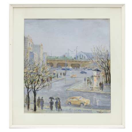 Gouache. Riga. V.D. Medvedev. Wash and watercolor on paper 20th century - Foto 1