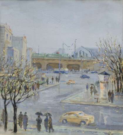 Gouache. Riga. V.D. Medvedev. Wash and watercolor on paper 20th century - Foto 2