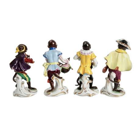 Porcelain group Monkey Orchestra. Porcelain Rococo 20th century - photo 5