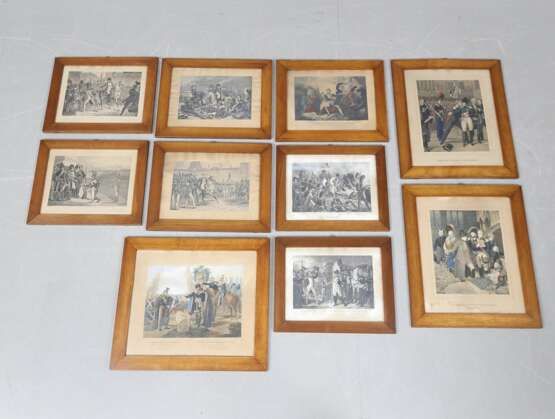 Ten engravings from the cycle Napoleon Paper Empire 19th century - photo 1