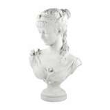 Buste d`une jeune fille. Biscuit (porcelain) Eclecticism 19th century - Foto 1
