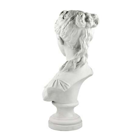 Buste d`une jeune fille. Biscuit (porcelain) Eclecticism 19th century - Foto 5