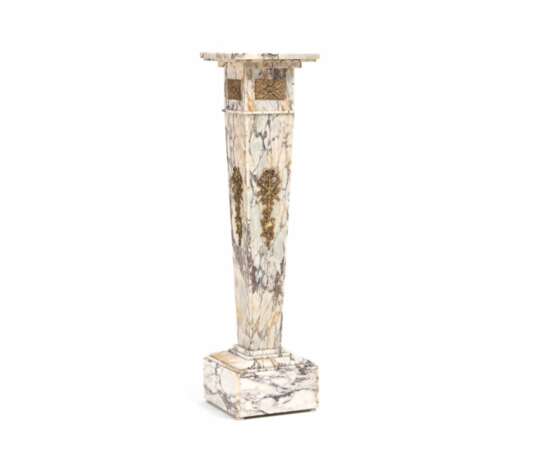 Marble Pedestal Column Gilded bronze 20th century - photo 1