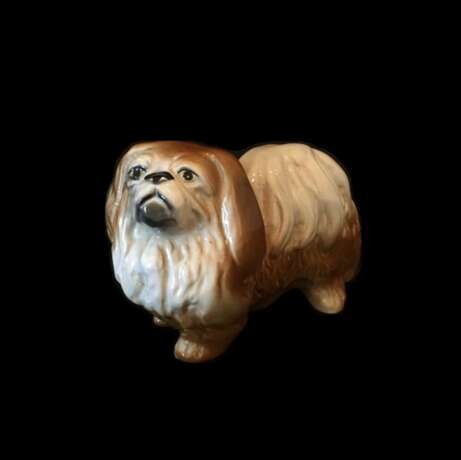 Figurine de chien Hand Painted 20th century - photo 1