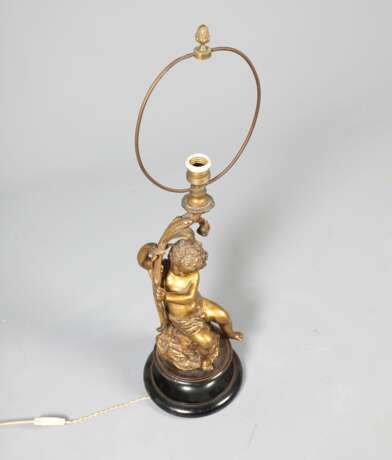 Настольная лампа Путти. Позолоченная бронза Neorococo At the turn of 19th -20th century г. - фото 4