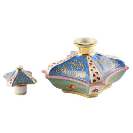 Flacon de parfum. Jacob Petit Polychrome gilt 19th century - Foto 3