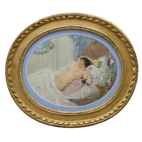Peinture &amp;quot;Fille nue&amp;quot; K.Somov 1897 Romanticism Late 19th century - Foto 1