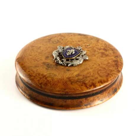 Round wooden box. Silver Eclecticism 19th century - photo 3
