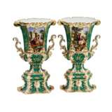 Paire de Vases epoque Galante Polychrome gilt Neorococo 19th century - photo 1