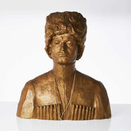 Bust Cossack. Russia. 1909. Bronzing Romanticism At the turn of 19th -20th century - photo 1