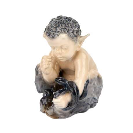 Figurine Faune avec un serpent. Royal Copenhague. Hand Painted 20th century - Foto 2