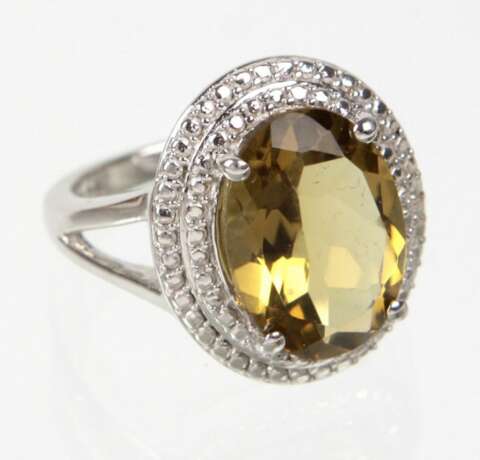 Silver ring with Citrine. Citrine 20th century - photo 1