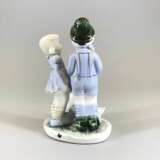 Porcelain figurine Children with geese Porcelain 20th century - photo 2
