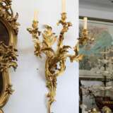 Une paire dappliques de salon monumentales dans le Rococo style Bronze doré Rococo 20th century - photo 3