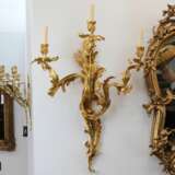 Pair of wall sconces Rococo style Gilded bronze Rococo 20th century - photo 4