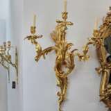 Une paire dappliques de salon monumentales dans le Rococo style Vergoldete Bronze Rococo 20th century - Foto 5