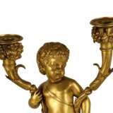 Une paire de candelabres Vergoldete Bronze Late 19th century - Foto 3