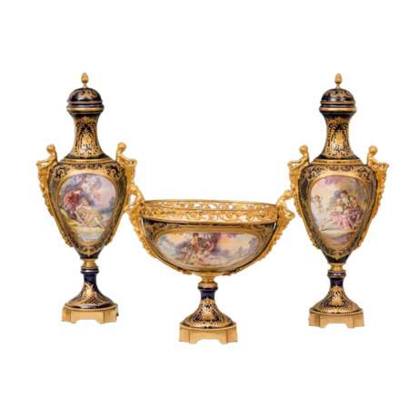 Porcelain set. Sevres. 19th century. Gilded bronze 19th century - photo 2
