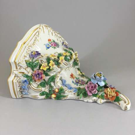 Console en porcelaine. Dresde. Hand Painted Rococo 20th century - photo 1
