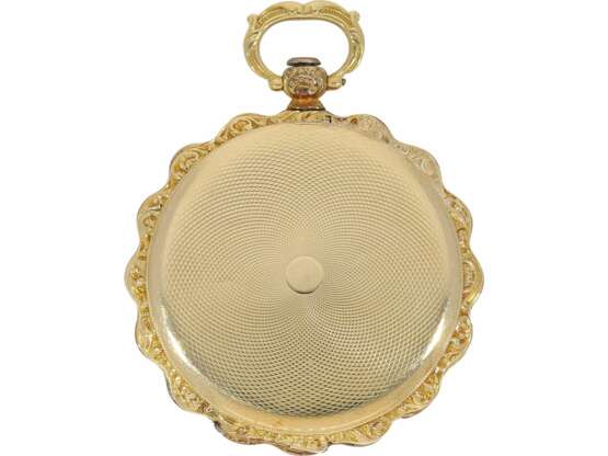 Taschenuhr/Anhängeuhr: exquisite Lepine mit seltenem gravierten Zifferblatt, bedeutender Uhrmacher, Antide Janvier, Horloger Mécanicien du Roy, Au(x) Louvre No. 5188, ca.1825 - фото 2