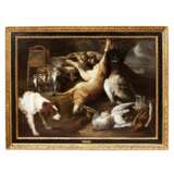 Painting Still Life with Dog1651 by JAN FYT. Canvas oil Baroque 17th century - photo 1