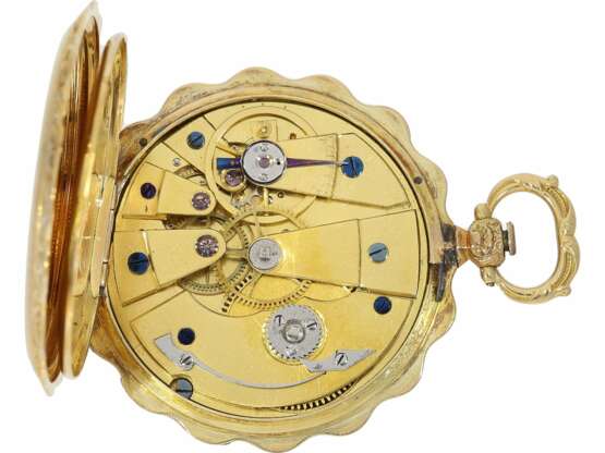 Taschenuhr/Anhängeuhr: exquisite Lepine mit seltenem gravierten Zifferblatt, bedeutender Uhrmacher, Antide Janvier, Horloger Mécanicien du Roy, Au(x) Louvre No. 5188, ca.1825 - photo 4