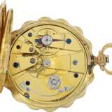 Taschenuhr/Anhängeuhr: exquisite Lepine mit seltenem gravierten Zifferblatt, bedeutender Uhrmacher, Antide Janvier, Horloger Mécanicien du Roy, Au(x) Louvre No. 5188, ca.1825 - Foto 4