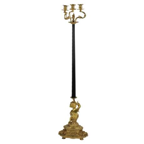 Bronze floor lamp with the figure of Putti. France. 19th century. Gilded bronze 19th century - photo 6