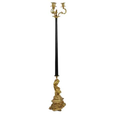 Bronze floor lamp with the figure of Putti. France. 19th century. Gilded bronze 19th century - photo 7
