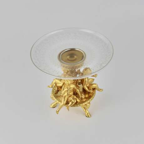 Vase &agrave; fruits depoque Napoleon III ES CALIER DE CRISTAL PARIS. Bronze doré Napoleon III At the turn of 19th -20th century - photo 5