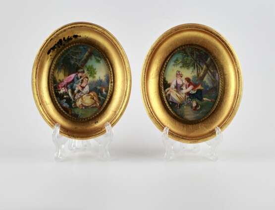 Paire de miniatures peintes Knochen 20th century - Foto 1