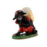 Porcelain pencil holder Monkey in the shape of Napoleon. Porcelain Early 19th century - photo 1