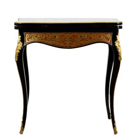 Table &agrave; cartes de style Boulle. Marquetry Boulle 19th century - Foto 3