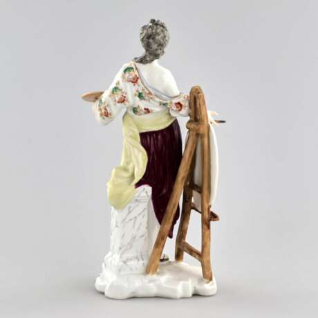 Figurine en porcelaine Allegorie de la Peinture. Porcelaine XIX&egrave;me. Porcelaine 19th century - photo 3