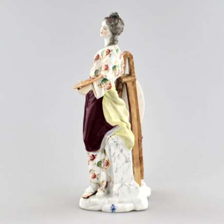 Figurine en porcelaine Allegorie de la Peinture. Porcelaine XIX&egrave;me. Porcelaine 19th century - photo 4