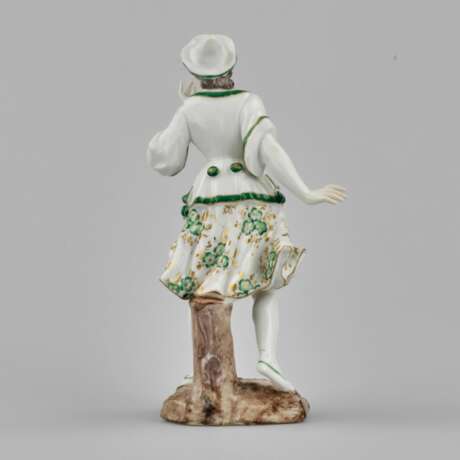 Figurine en porcelaine La Dame en Vert. La France. 19&egrave;me si&egrave;cle. Porzellan 19th century - Foto 3