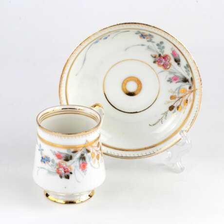Tea pair from the Kuznetsov factory in Volkhov. 1880s. Porcelain 19th century - photo 4