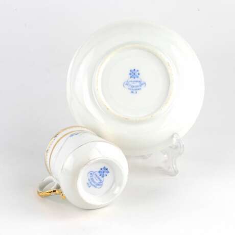 Tea pair from the Kuznetsov factory in Volkhov. 1880s. Porcelain 19th century - photo 5