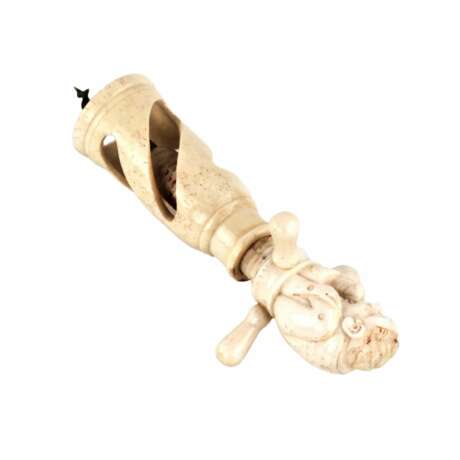 The rarest erotic bone corkscrew of the 1920 century. Bone Eclecticism 19th century - photo 3