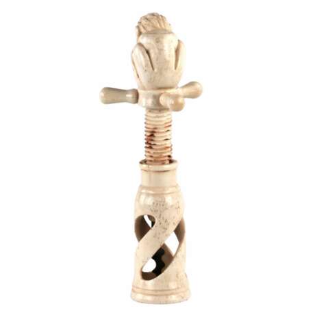 The rarest erotic bone corkscrew of the 1920 century. Bone Eclecticism 19th century - photo 5
