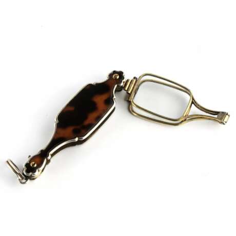 Lorgnette pliable en ecaille de tortue. Silver Glass At the turn of 19th -20th century - photo 2