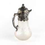 Silver water jug with engraved glass. Silver 925 Eclecticism 19th century - photo 4