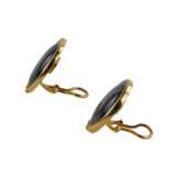 Clip-on earrings with sapphires. T&uuml;rler Switzerland Sapphire 21th century - photo 4