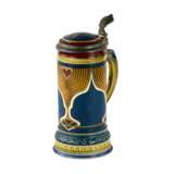 Painted ceramic beer mug Metlach. Ceramic Jugendstil At the turn of 19th -20th century - photo 2