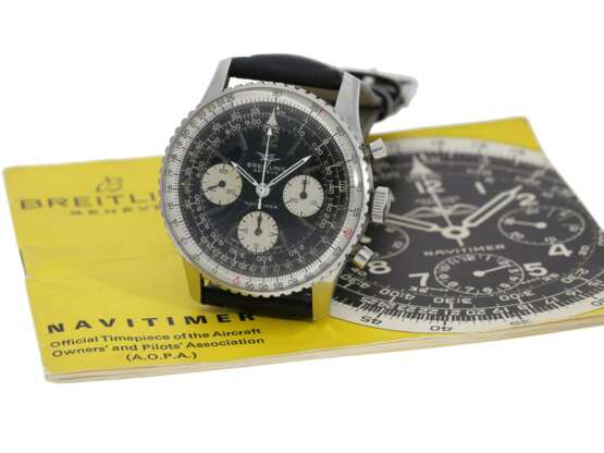 Armbanduhr: sehr schön erhaltener Breitling Flieger-Chronograph Navitimer Ref. 806 mit originaler Bedienungsanleitung, ca. 1968 - photo 5